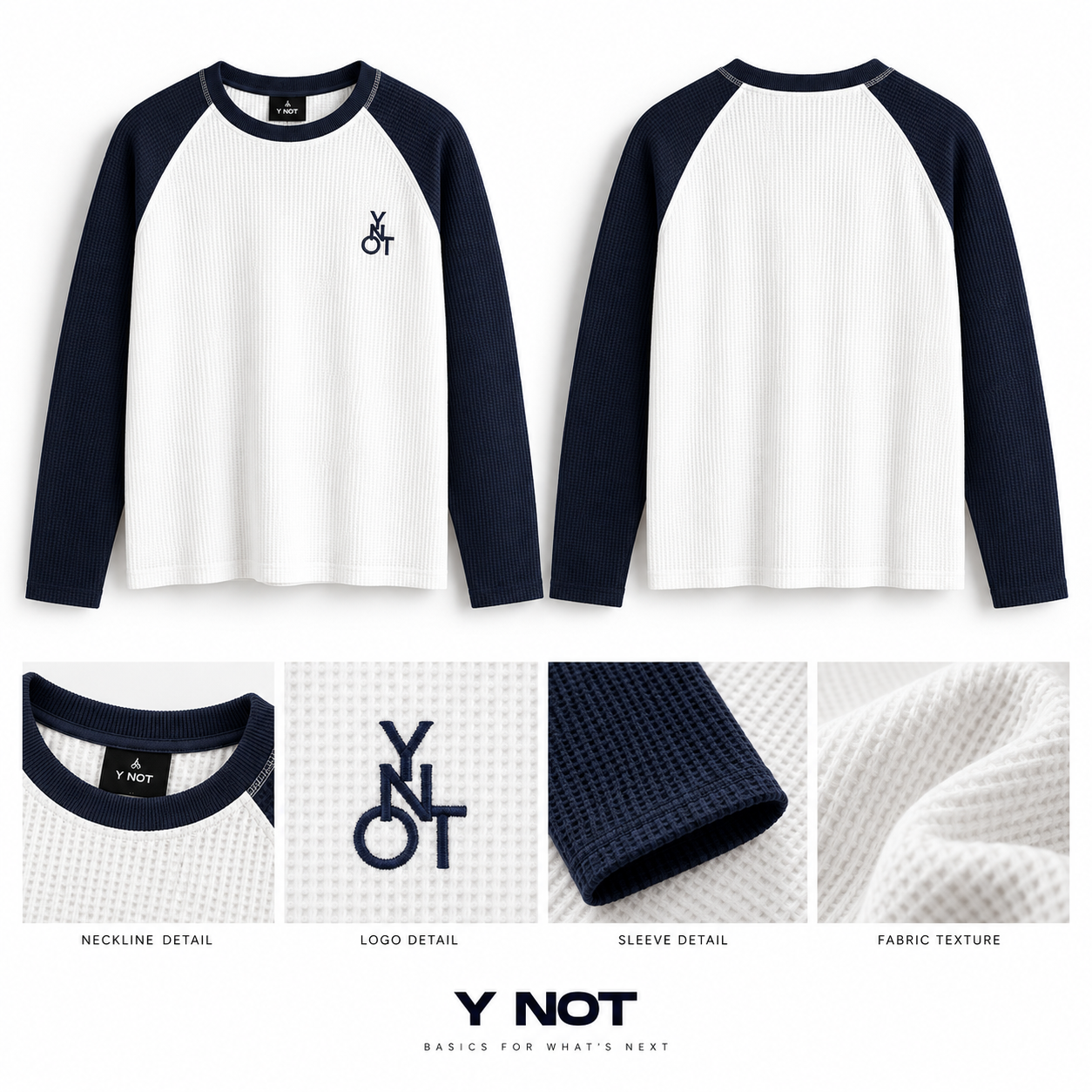 Waffle raglan Long sleeve